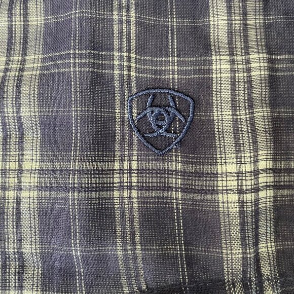 Ariat Fitted Snap Down Metallic Plaid Western Shirt Cowgirl Deep Purple XS NWOT - Picture 13 of 14